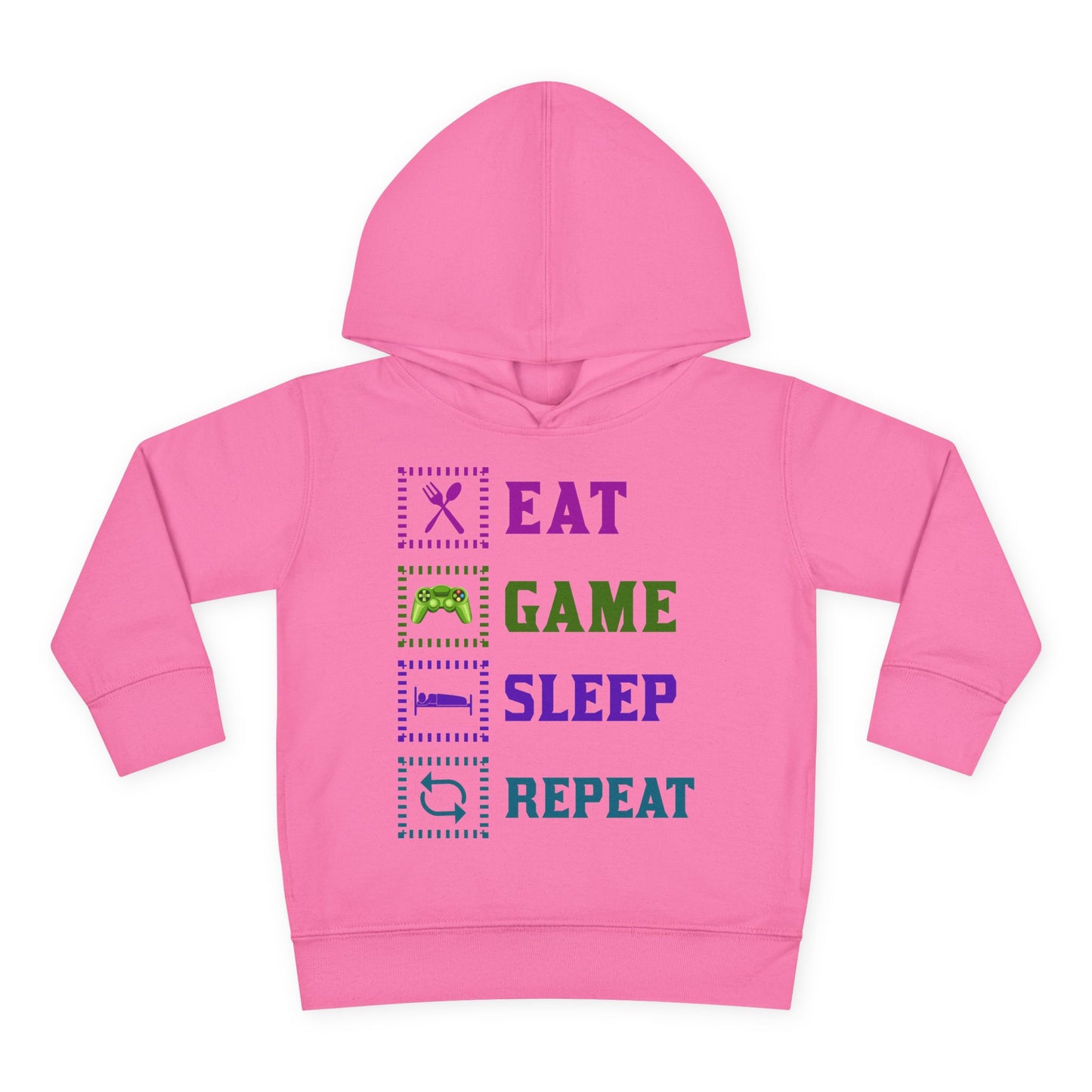 Toddler Hoodie - Eat Game Sleep Repeat Design