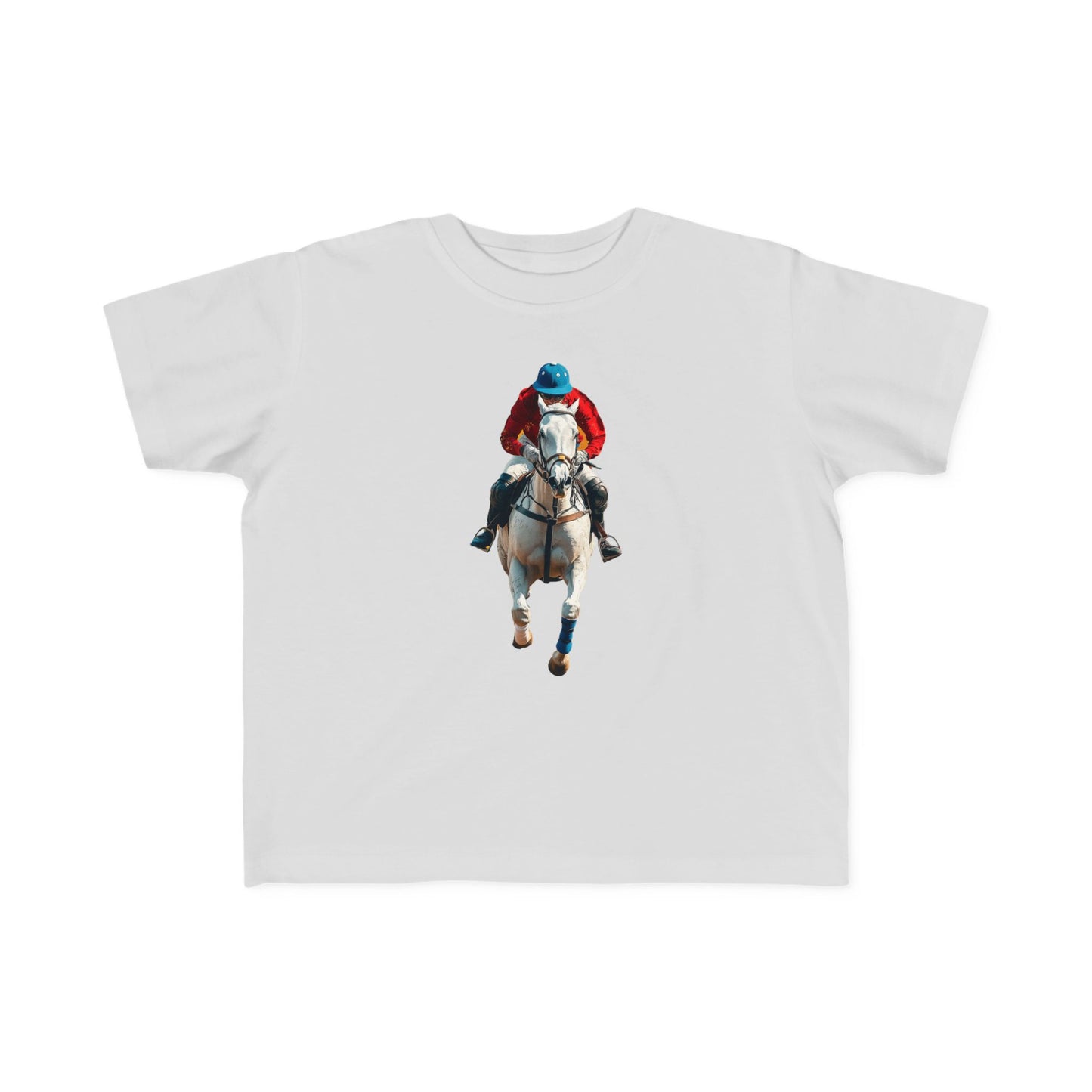 Toddler Horse Racing Tee - Fun Jersey Shirt for Young Equestrians