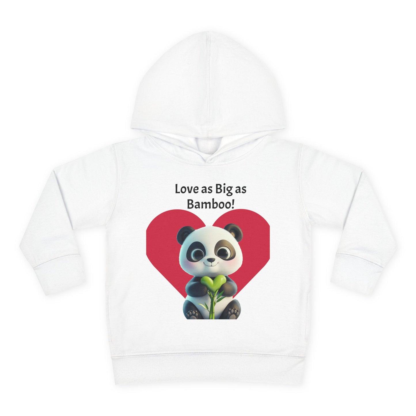 Toddler Fleece Hoodie - Panda Love as Big as Bamboo