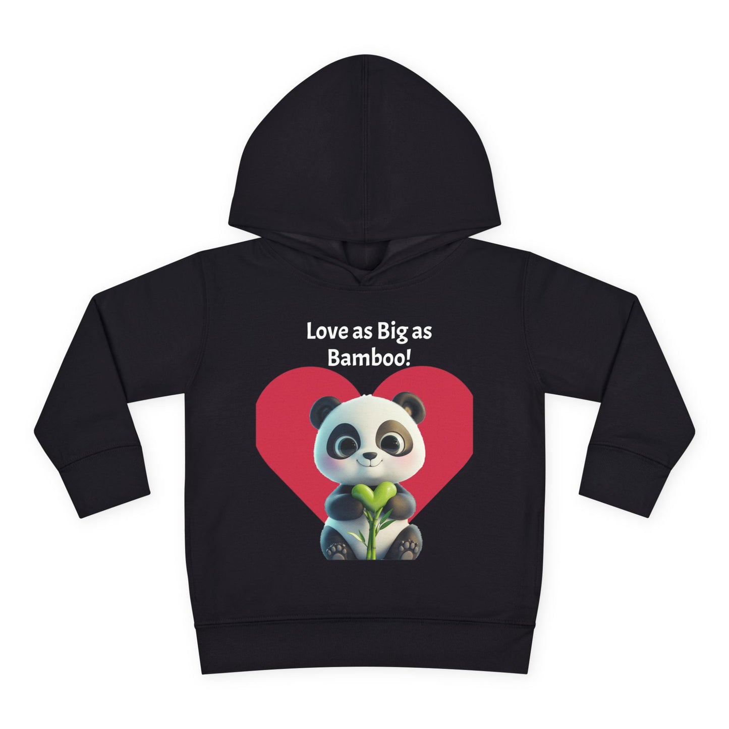 Toddler Fleece Hoodie - Panda Love as Big as Bamboo