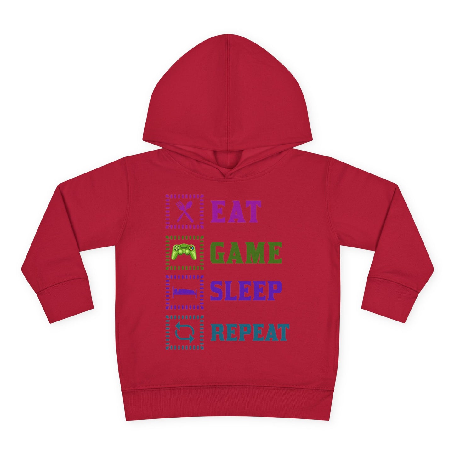 Toddler Hoodie - Eat Game Sleep Repeat Design