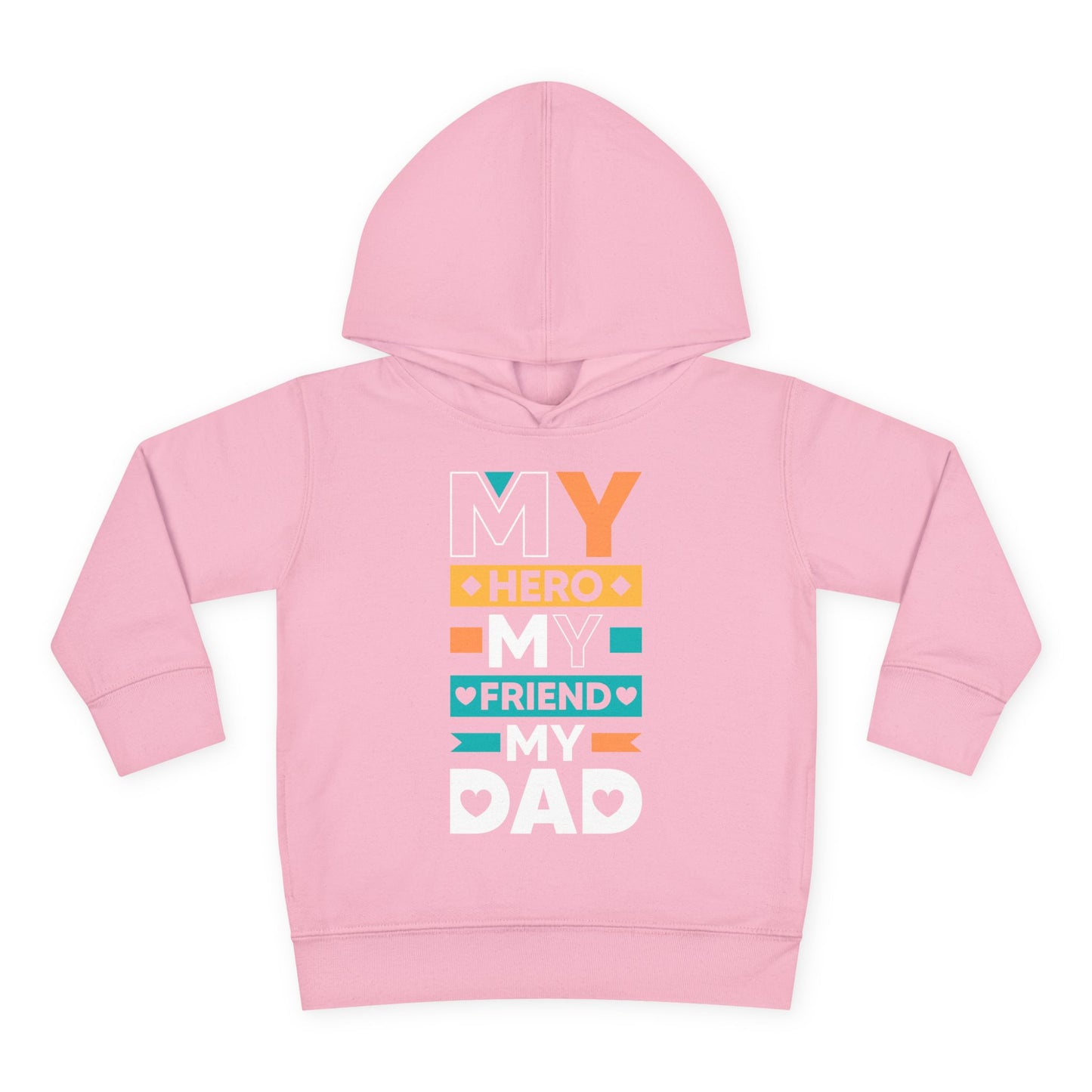 Toddler Fleece Hoodie - 'My Dad My Hero' Design