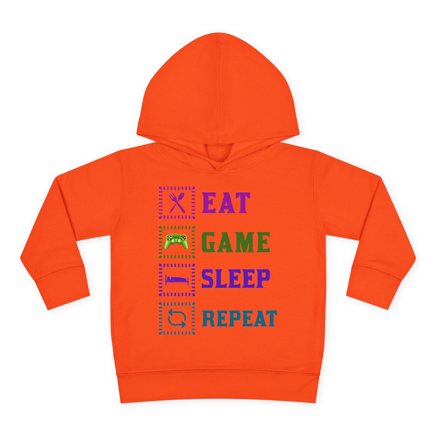 Toddler Hoodie - Eat Game Sleep Repeat Design