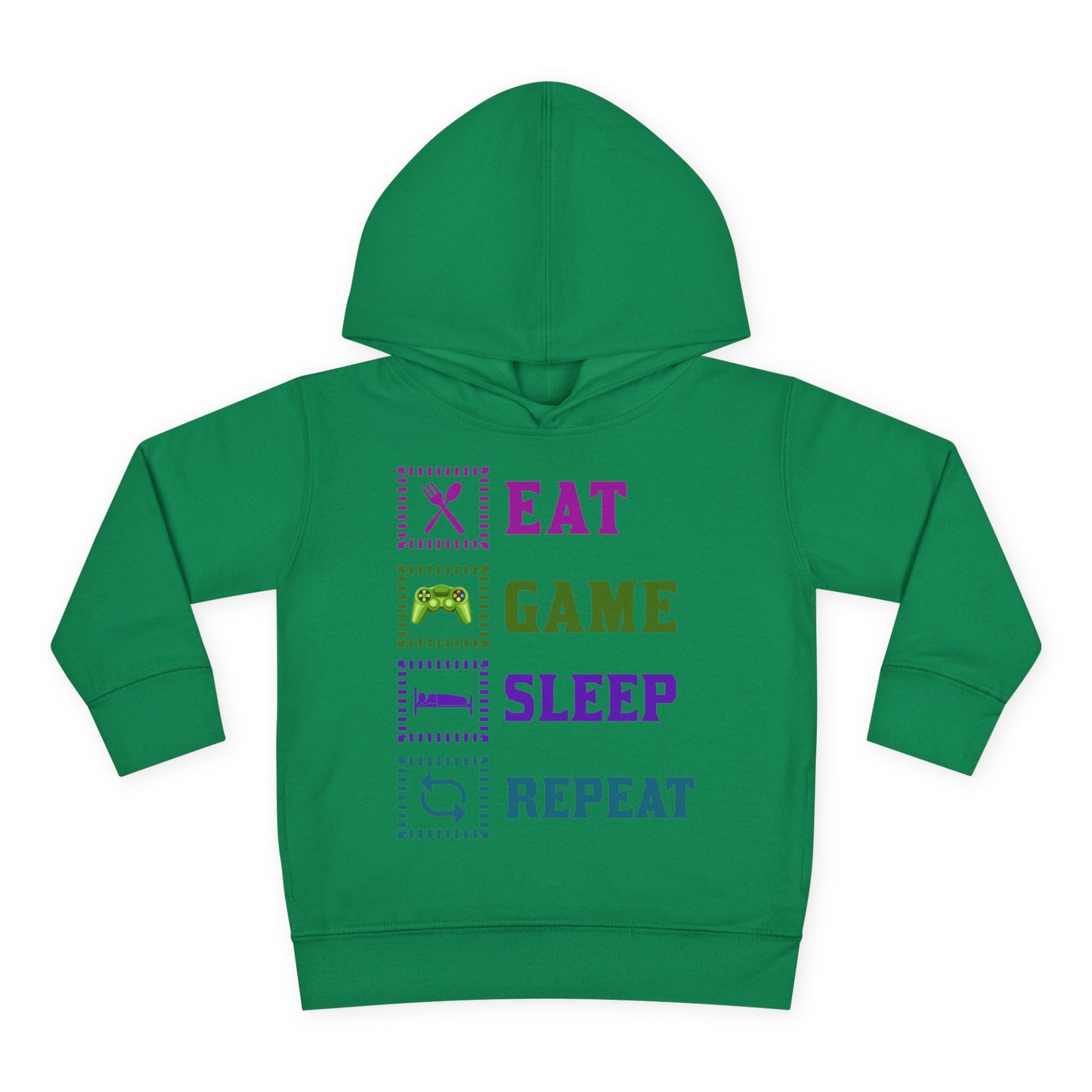 Toddler Hoodie - Eat Game Sleep Repeat Design