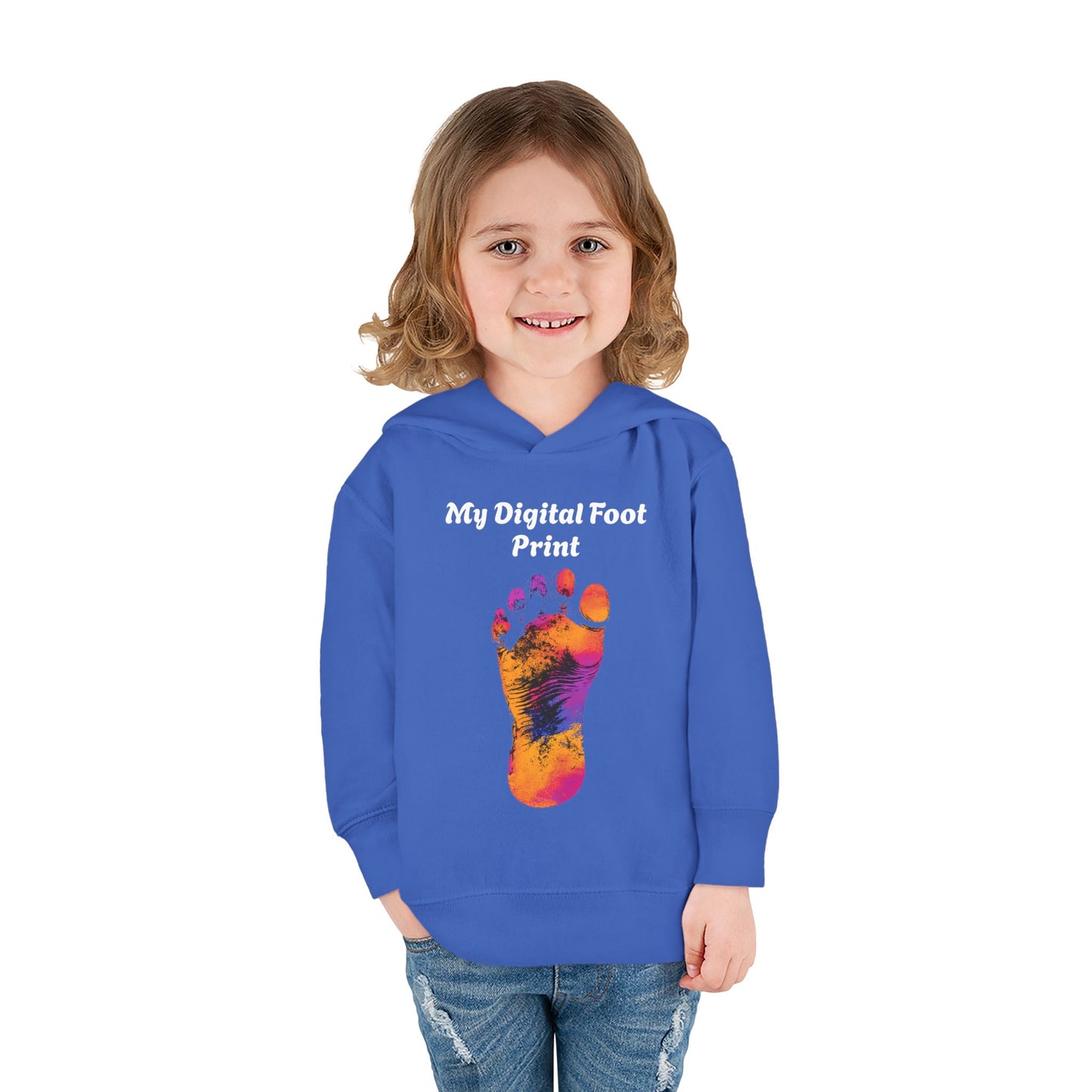 Toddler Fleece Hoodie - My Digital Foot Print Design