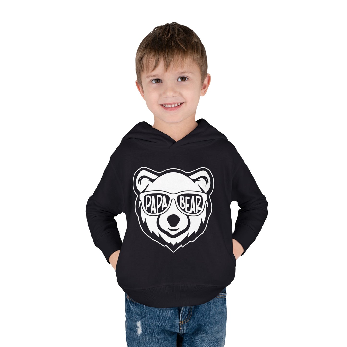 Toddler Fleece Hoodie - PAPA Bear Design