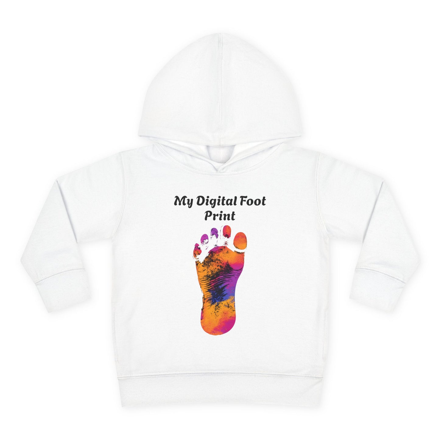 Toddler Fleece Hoodie - My Digital Foot Print Design