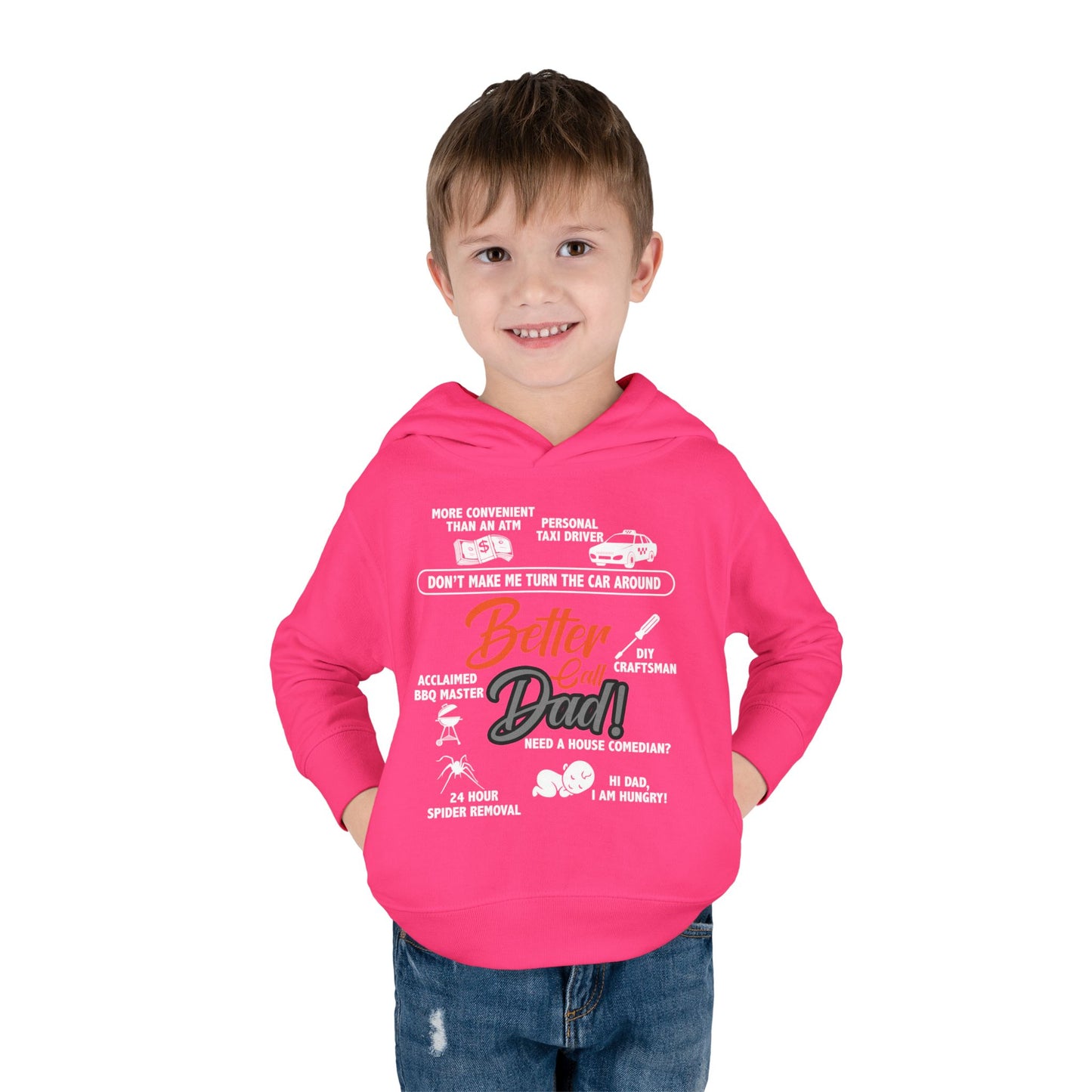 Toddler Fleece Hoodie - 'Better Call Dad' Design