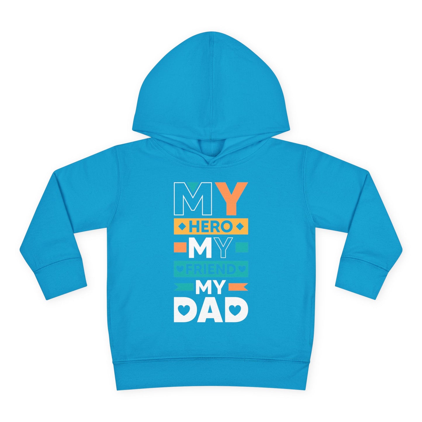 Toddler Fleece Hoodie - 'My Dad My Hero' Design