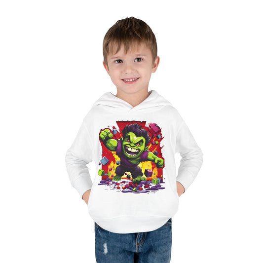 Toddler Hoodie - Cartoon Hulk Design