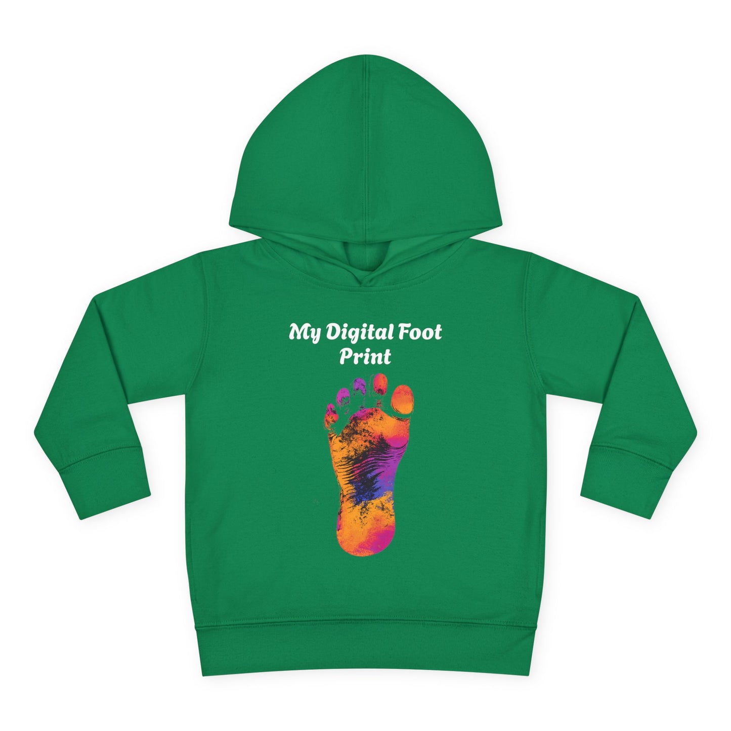 Toddler Fleece Hoodie - My Digital Foot Print Design