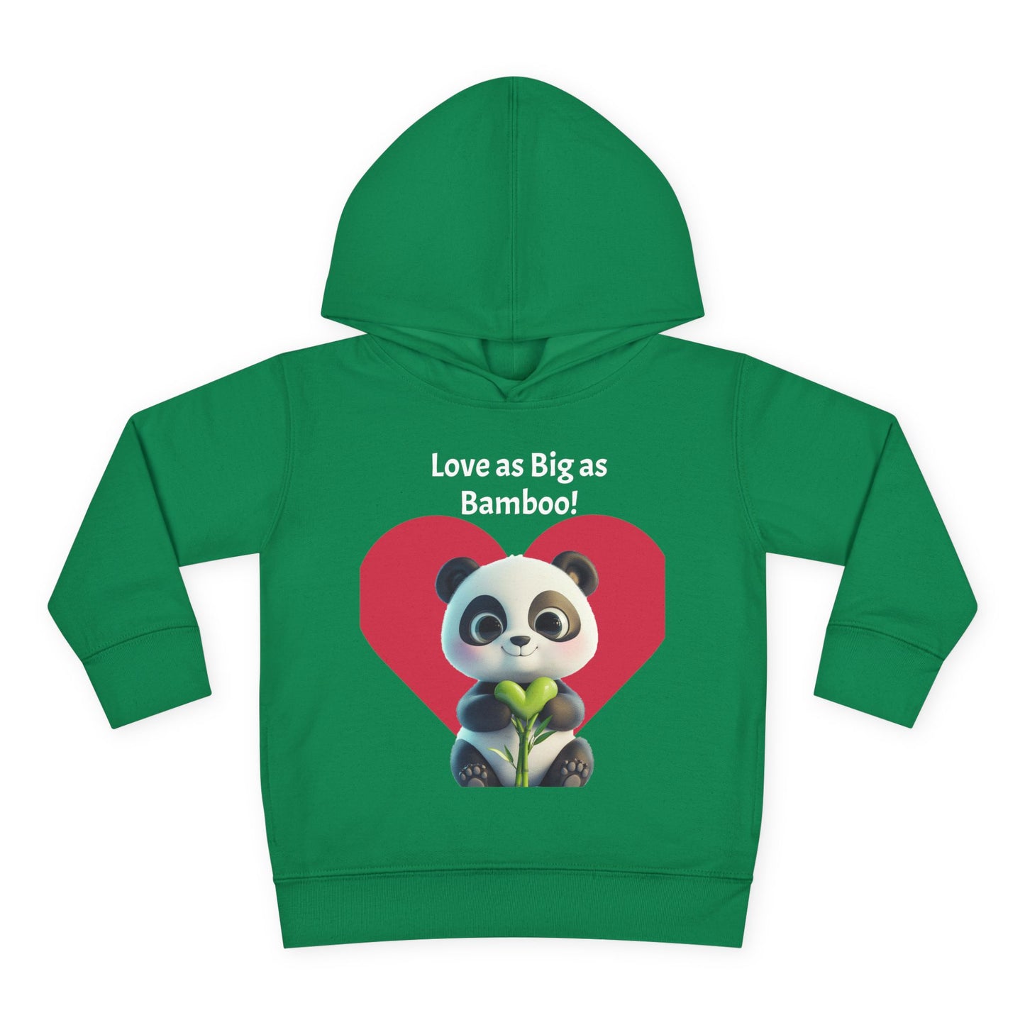 Toddler Fleece Hoodie - Panda Love as Big as Bamboo