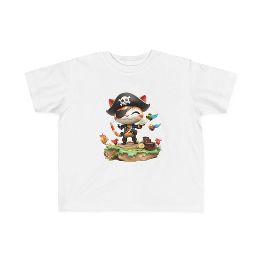 Pirate Puss Toddler Tee - Cute Kids' Pirate T-Shirt