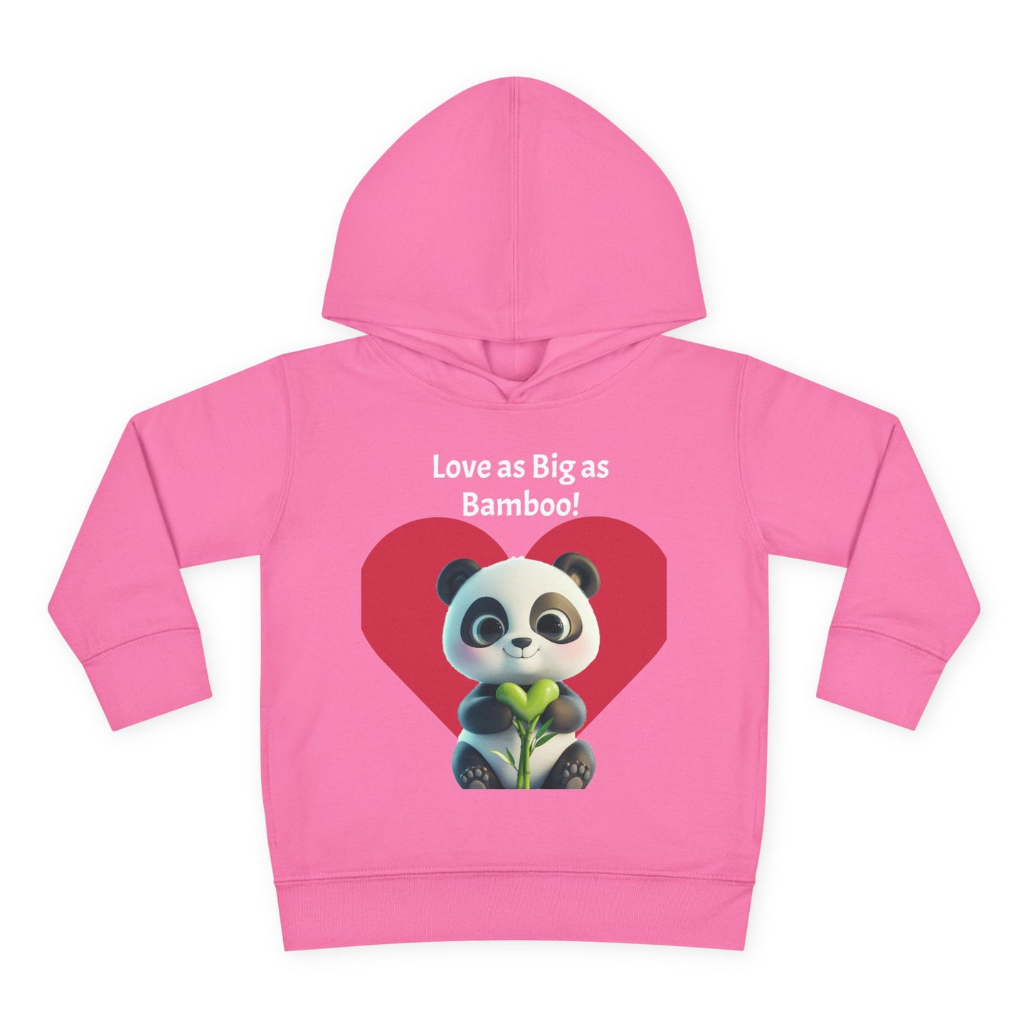 Toddler Fleece Hoodie - Panda Love as Big as Bamboo