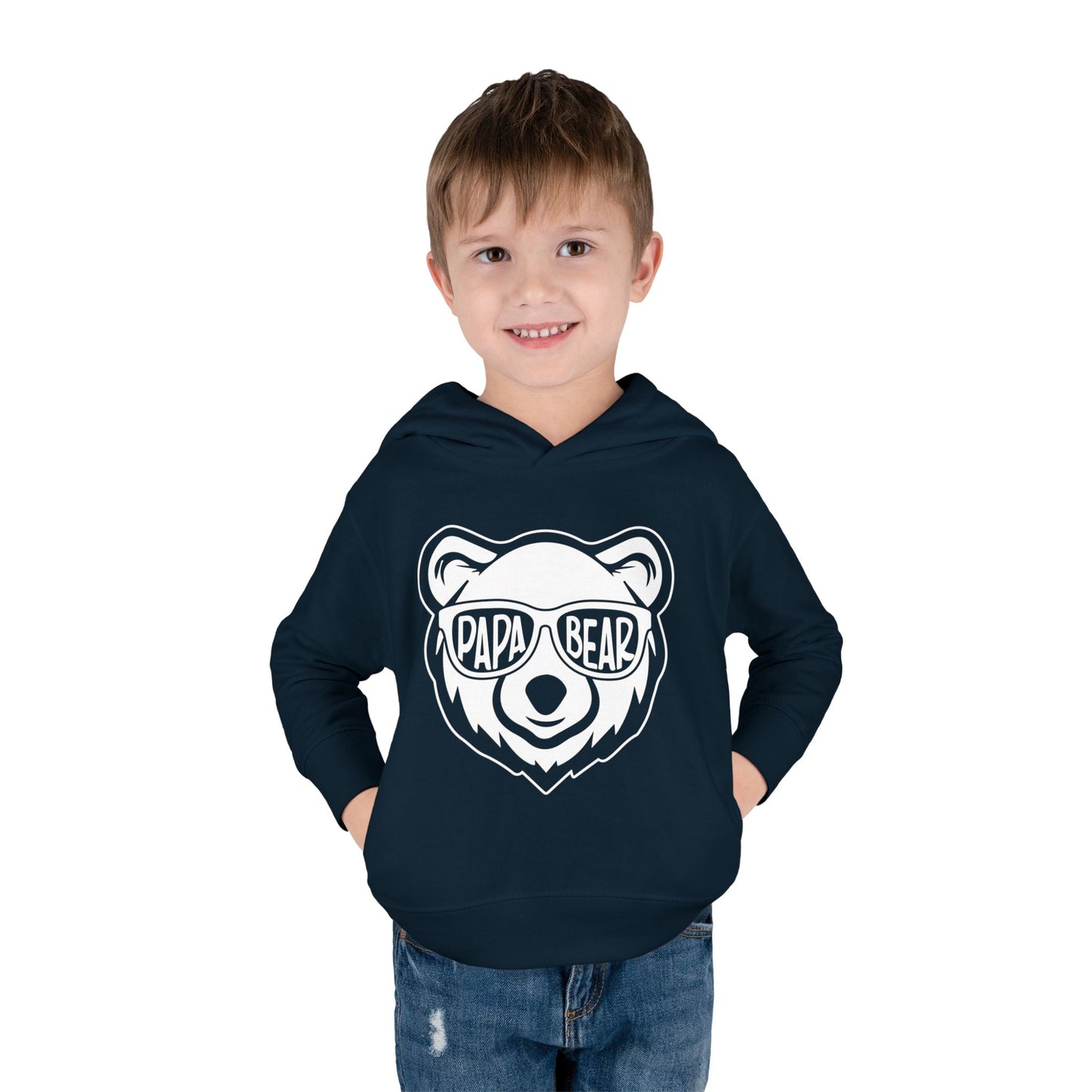 Toddler Fleece Hoodie - PAPA Bear Design