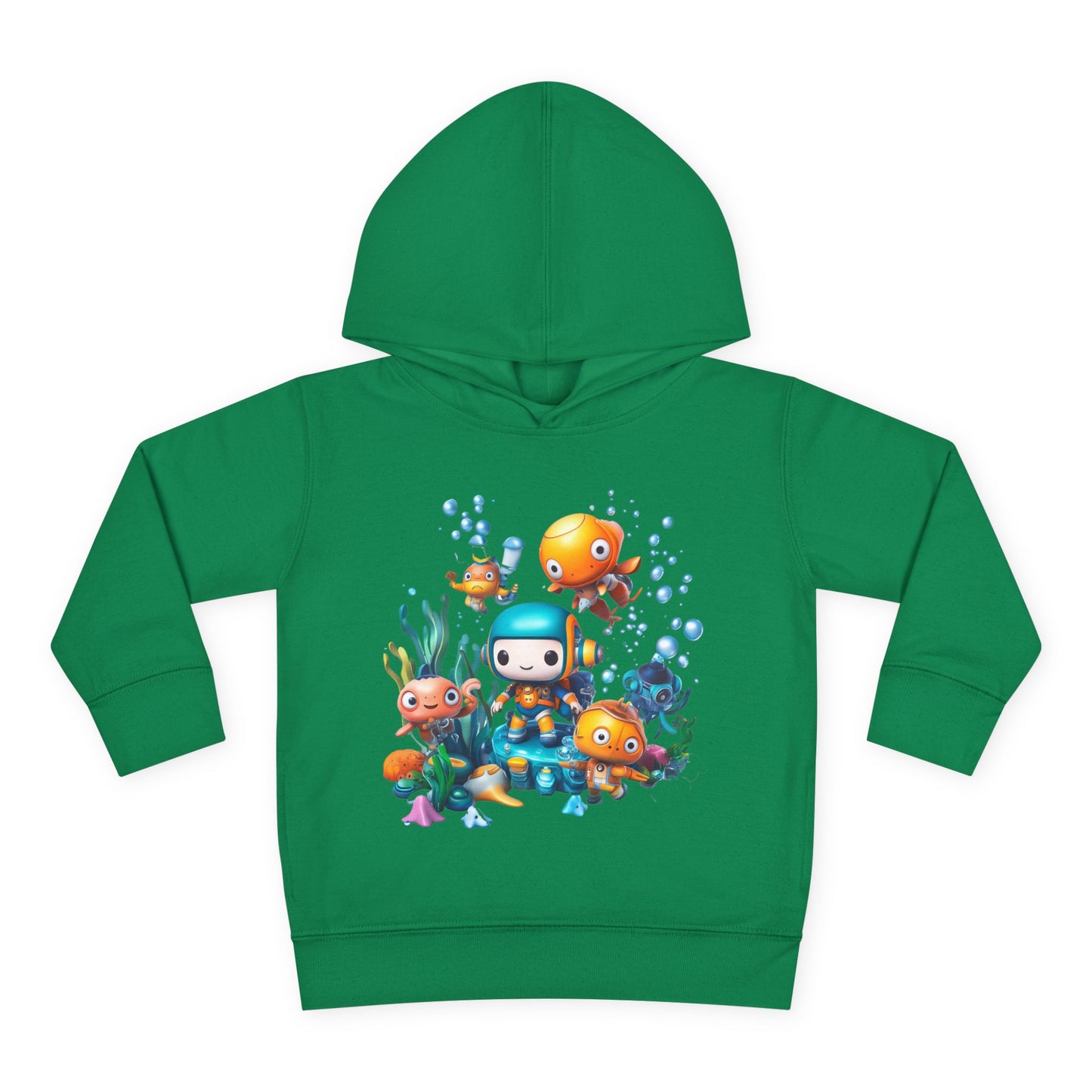 Toddler Fleece Hoodie - Underwater Mission Design