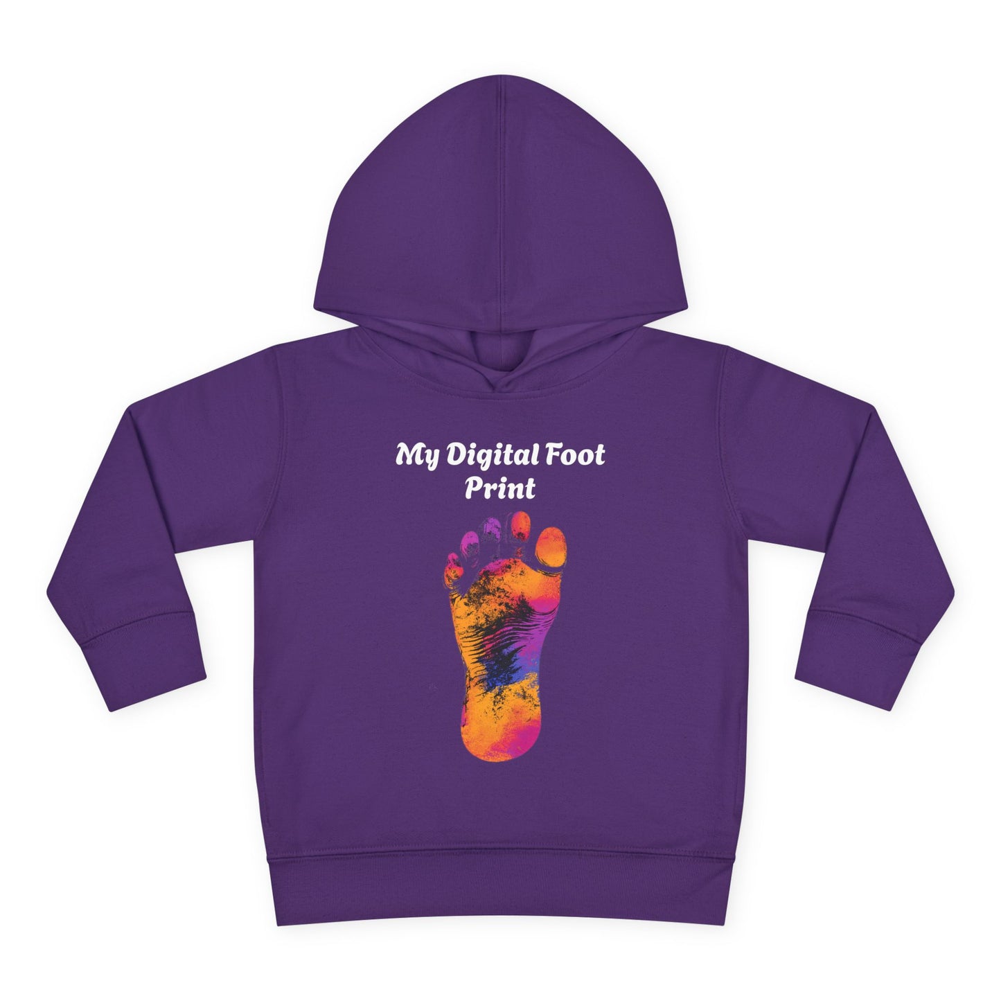 Toddler Fleece Hoodie - My Digital Foot Print Design