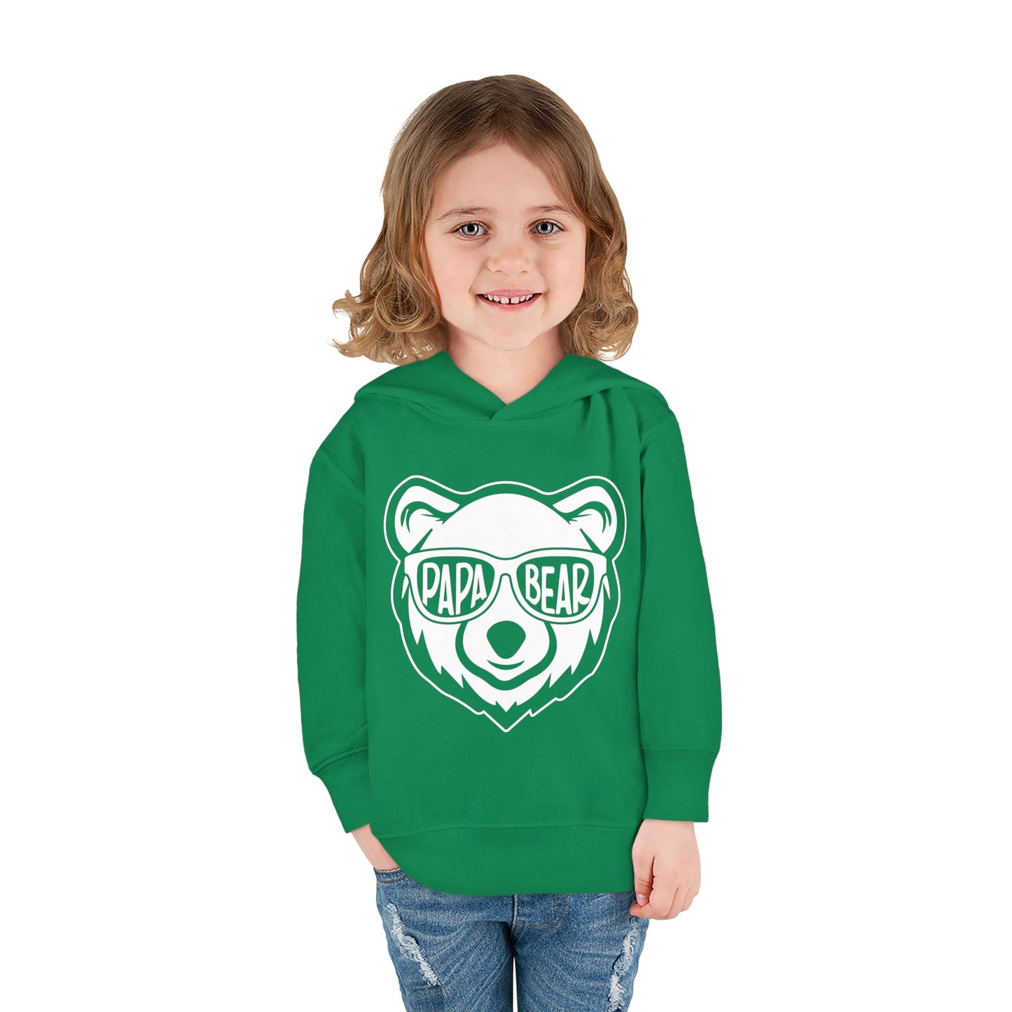 Toddler Fleece Hoodie - PAPA Bear Design