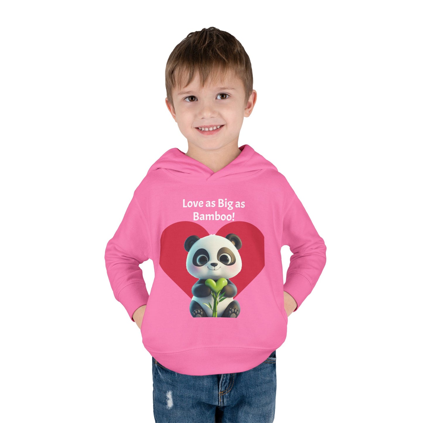 Toddler Fleece Hoodie - Panda Love as Big as Bamboo