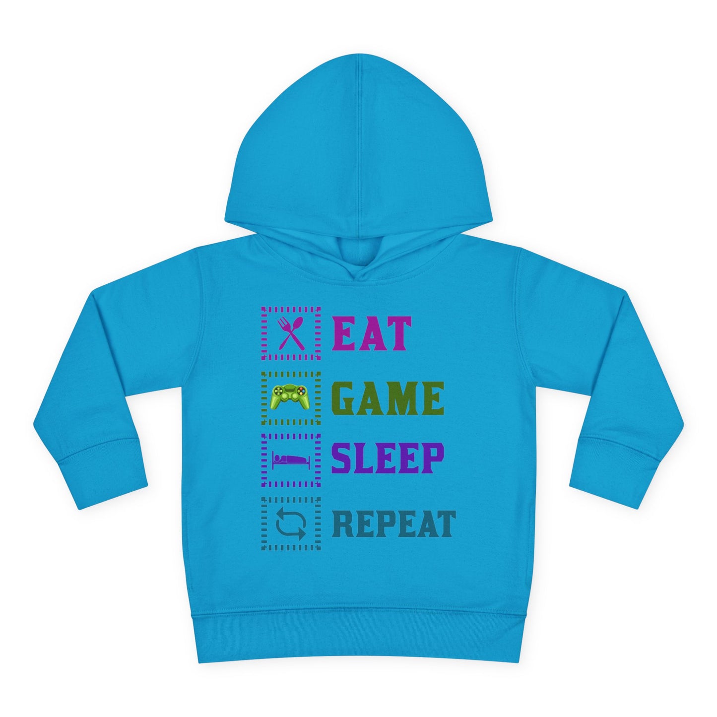 Toddler Hoodie - Eat Game Sleep Repeat Design