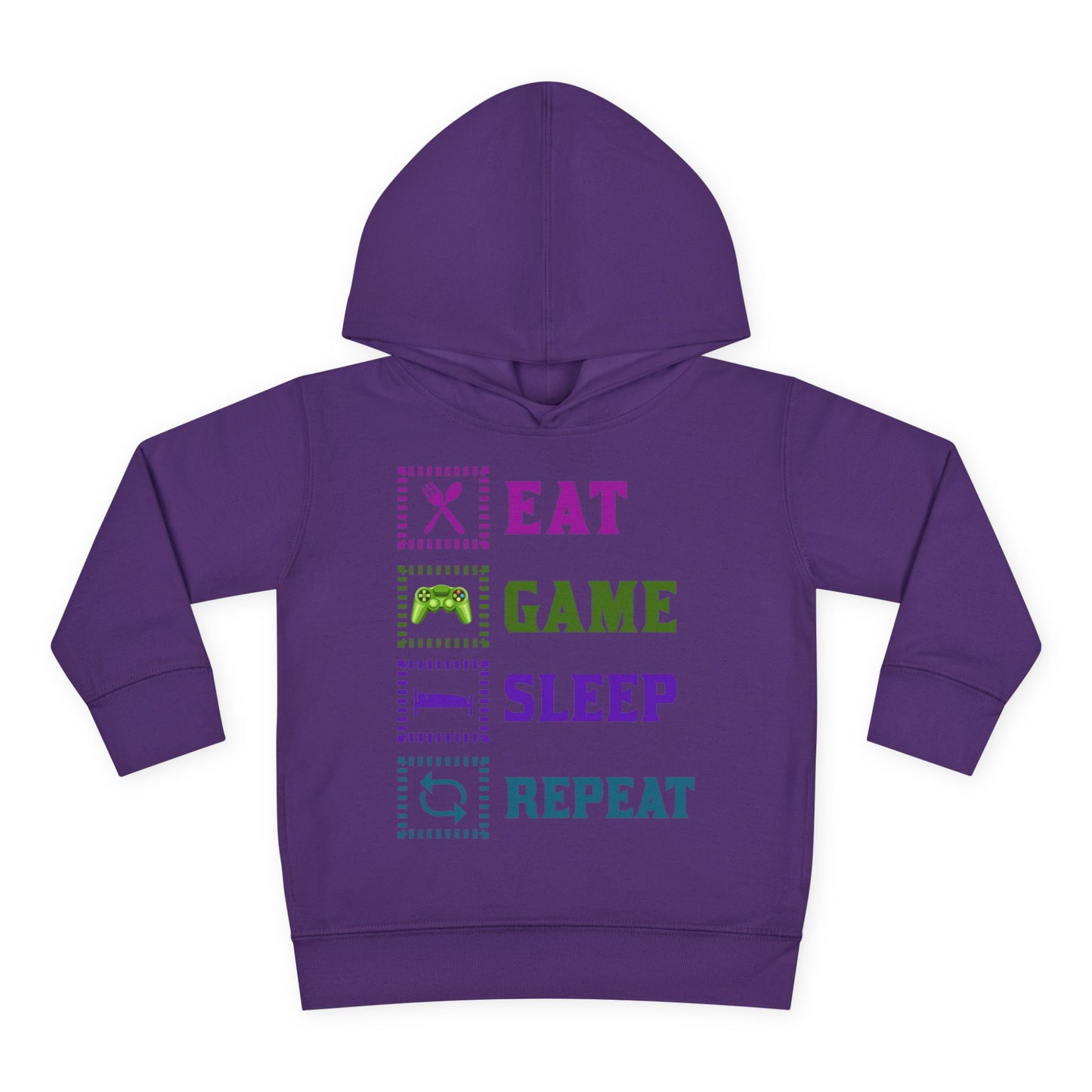 Toddler Hoodie - Eat Game Sleep Repeat Design