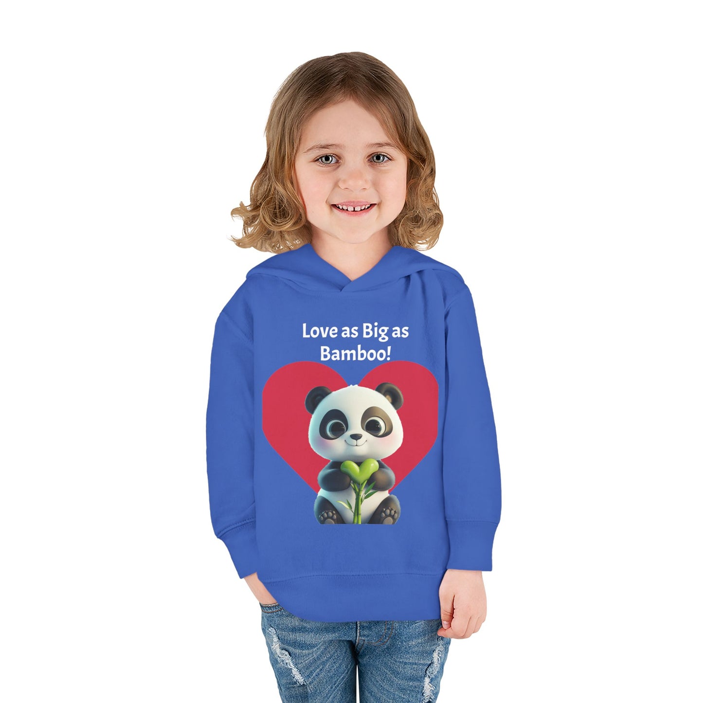 Toddler Fleece Hoodie - Panda Love as Big as Bamboo